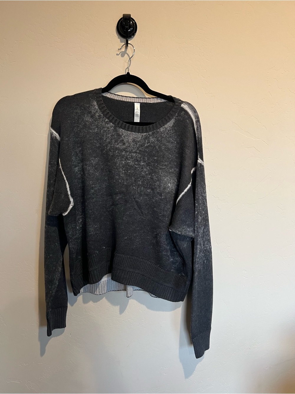 NWOT lululemon Cashlu Oversized Sweater Charcoal Black XL Cashmere